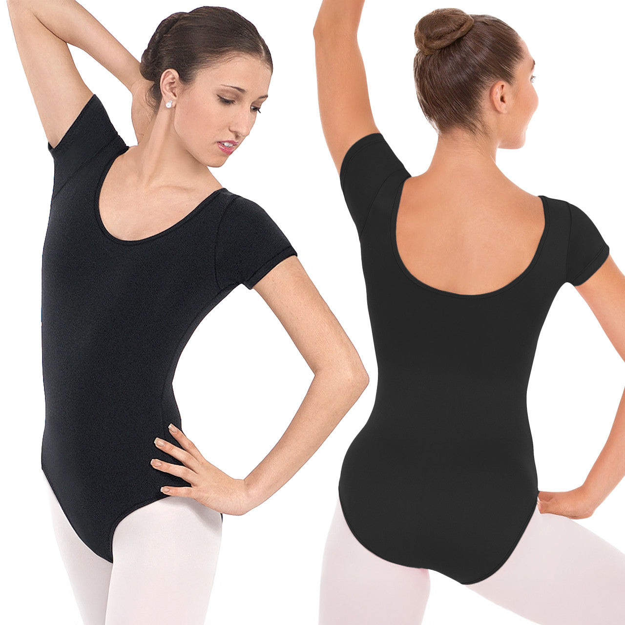 Eurotard Women's Cotton Lycra Plus Short Sleeve Leotard