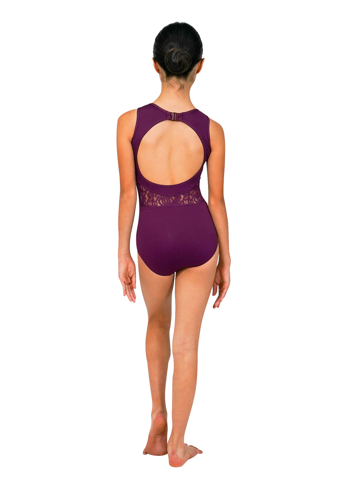 DanzNMotion Kids Sweetheart Neck Lace Tank Leotard