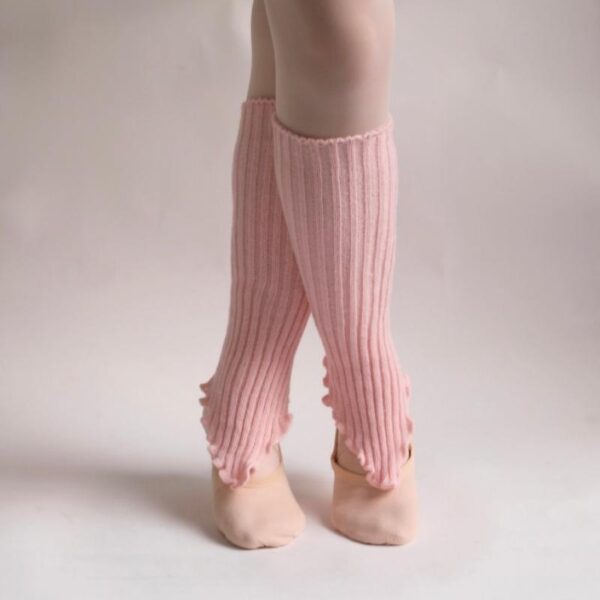 Child Ruffle Edge Stirrup Leg Warmer 14"