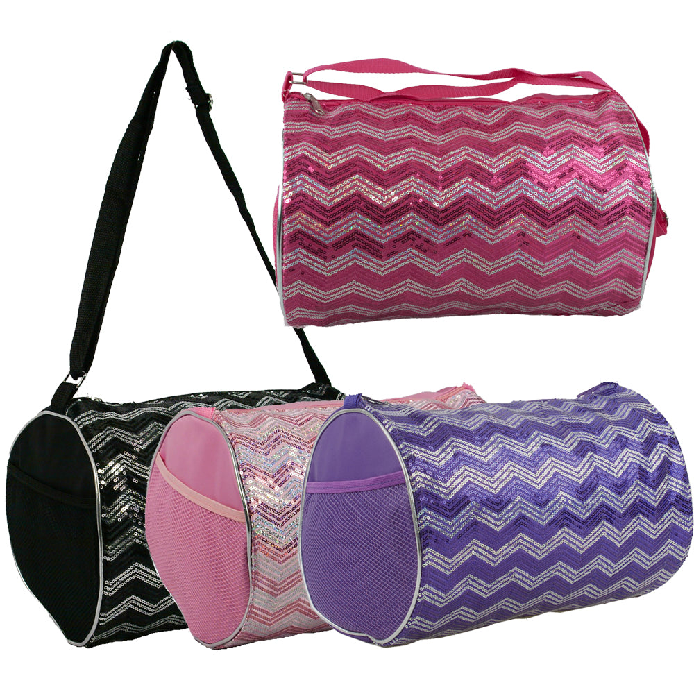 TYVM Chevron Sequin Duffle