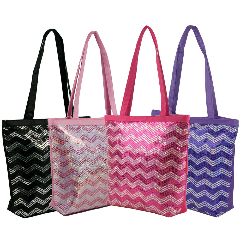 TYVM Chevron Sequin Tote
