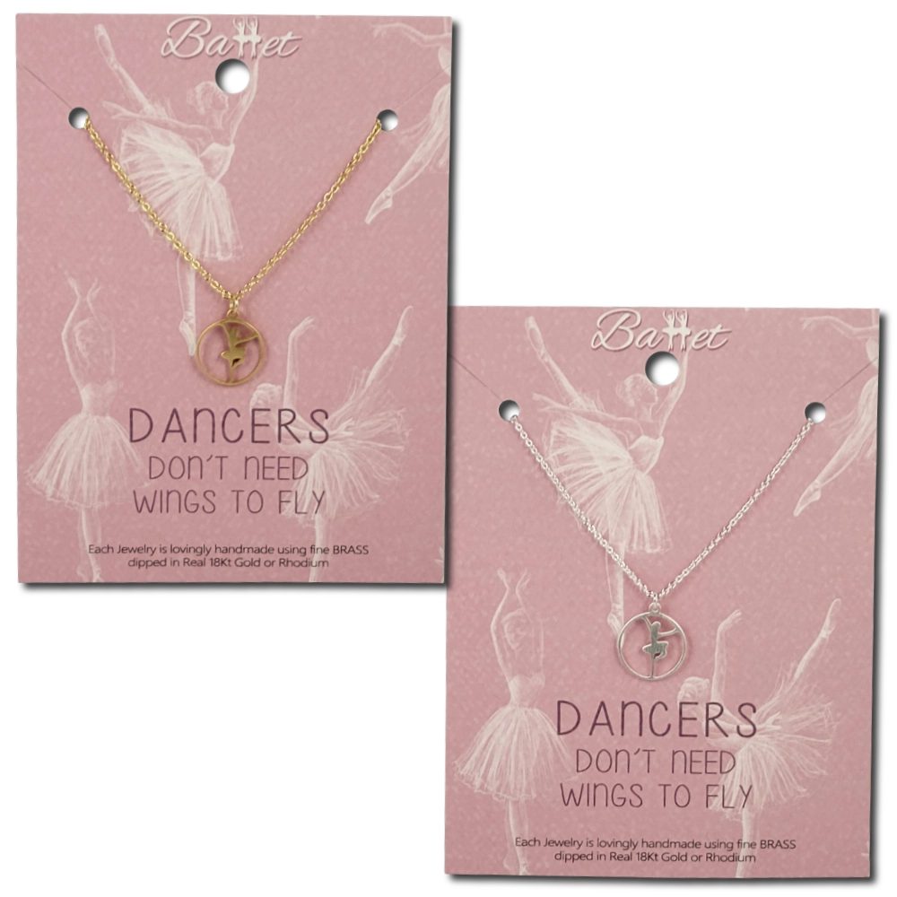 TYVM Cut Out Dancer in Circle Necklaces