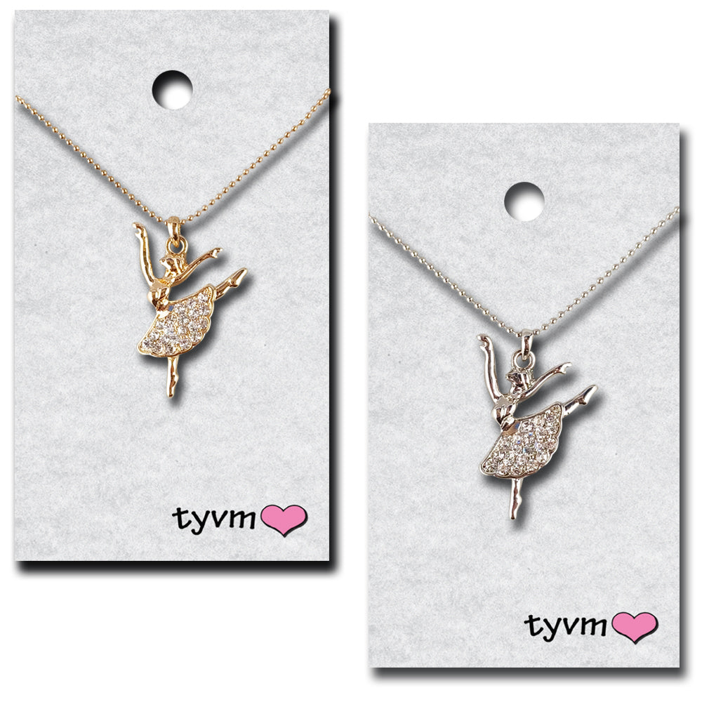 TYVM Crystal Ballerina Necklace