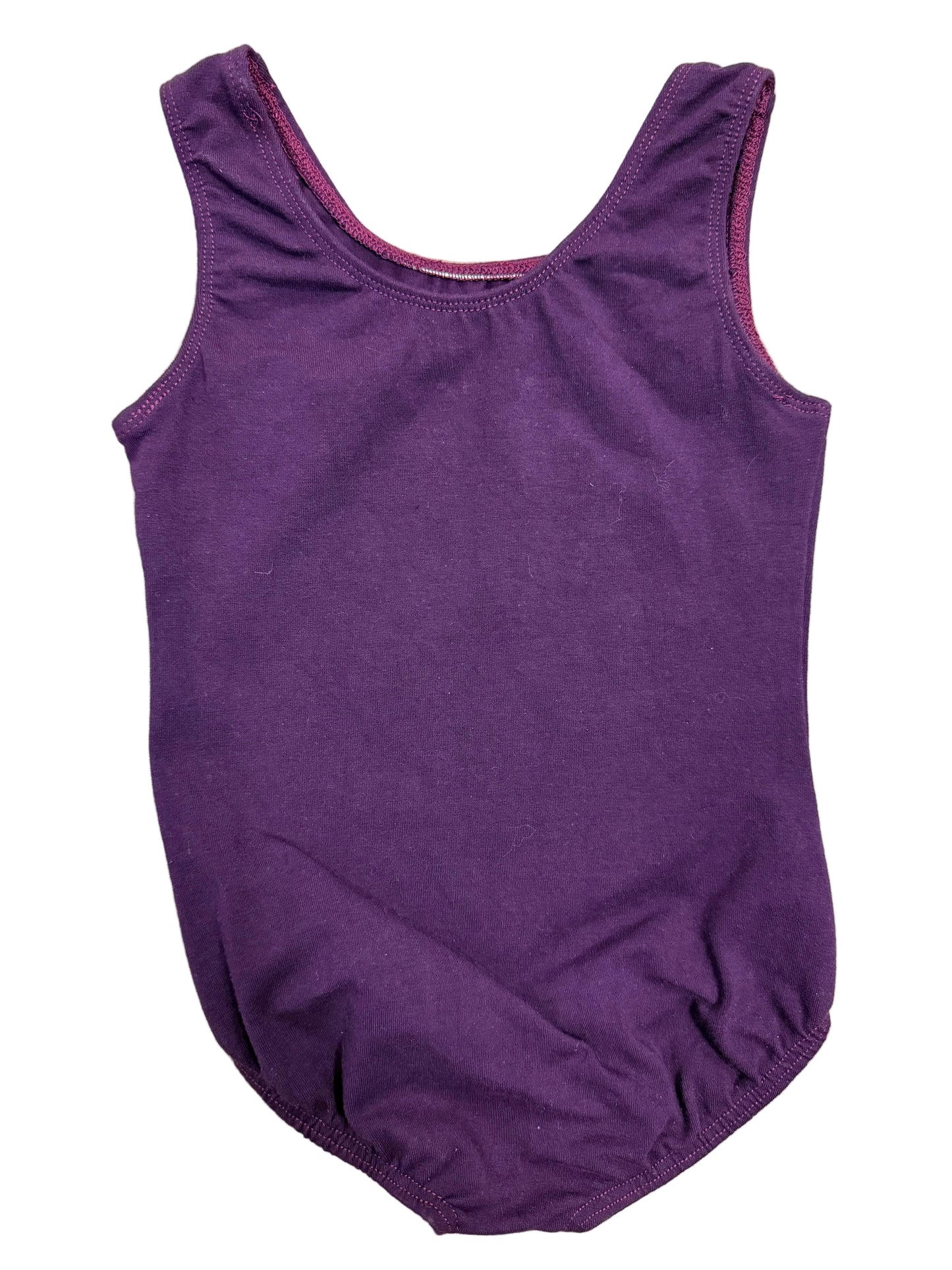 Girls MotionWear Plum Cotton Leotard