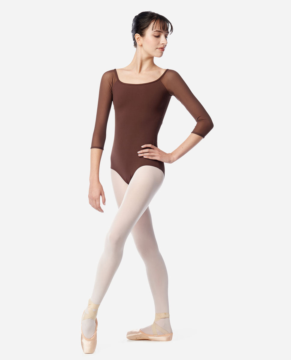Lulli womens 3/4 Raglan Sleeve Leotard Ayla