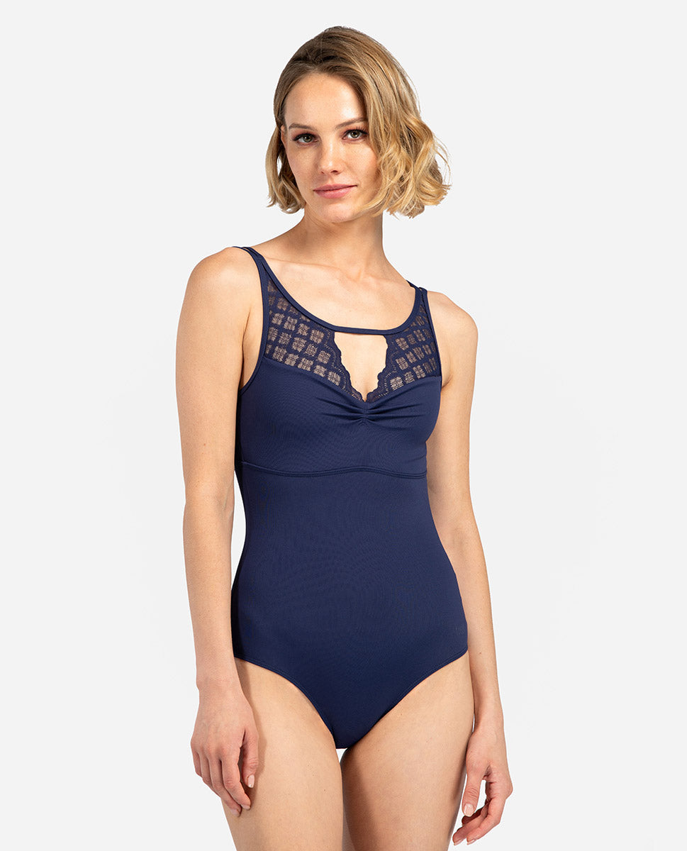 Lulli Womens High Neck Leotard Abelia