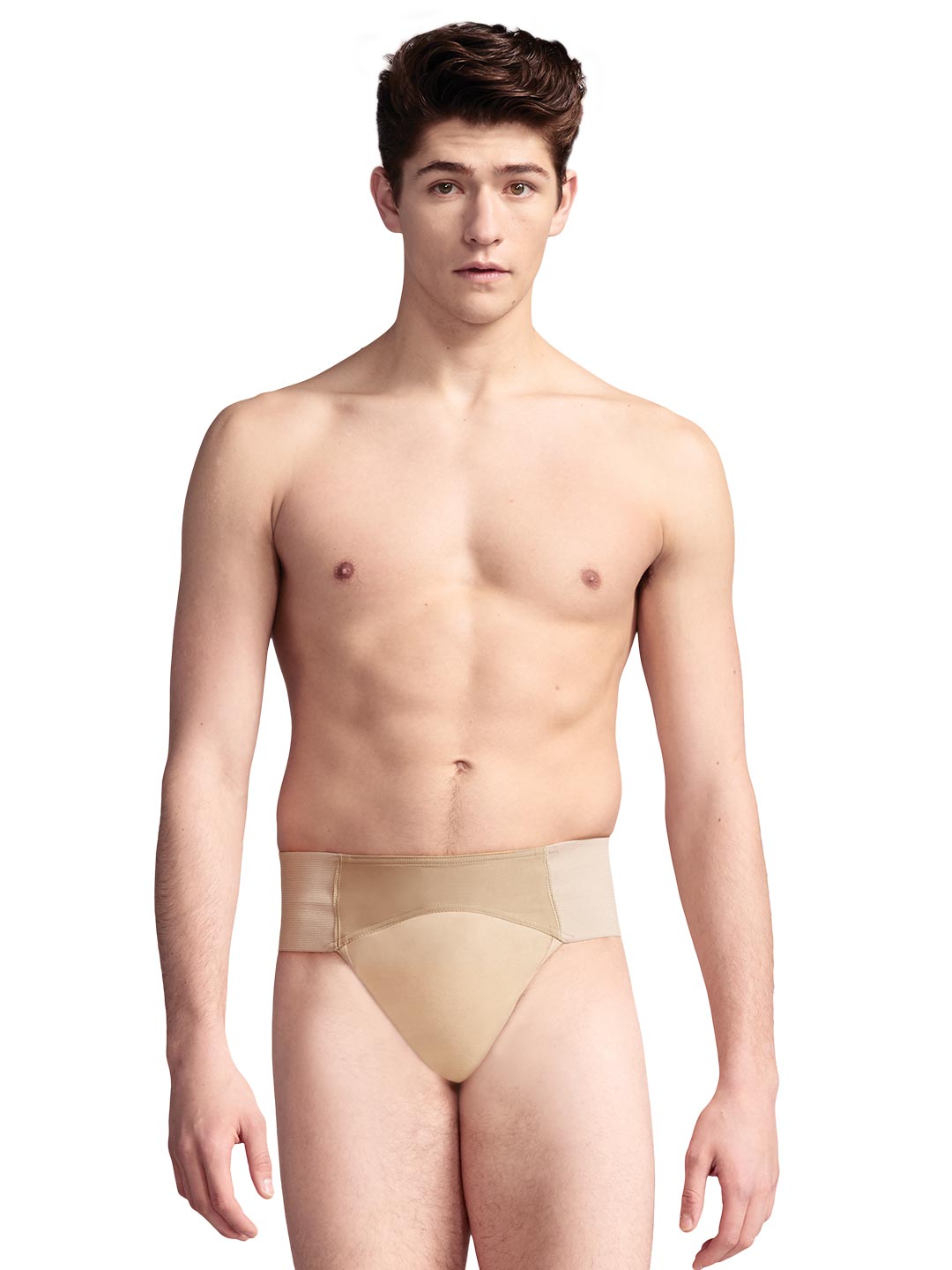 Men's Quilted Cotton Panel Thong Dance Belt