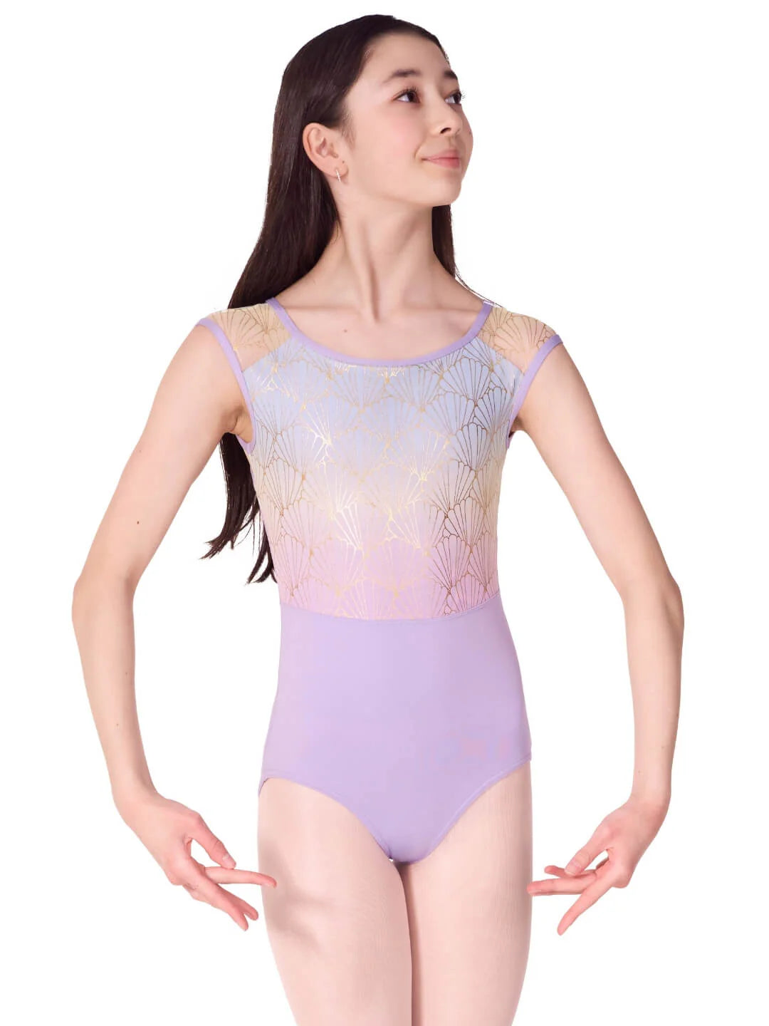 Capezio Kids Sea Star Pearl Cap Sleeve Leotard