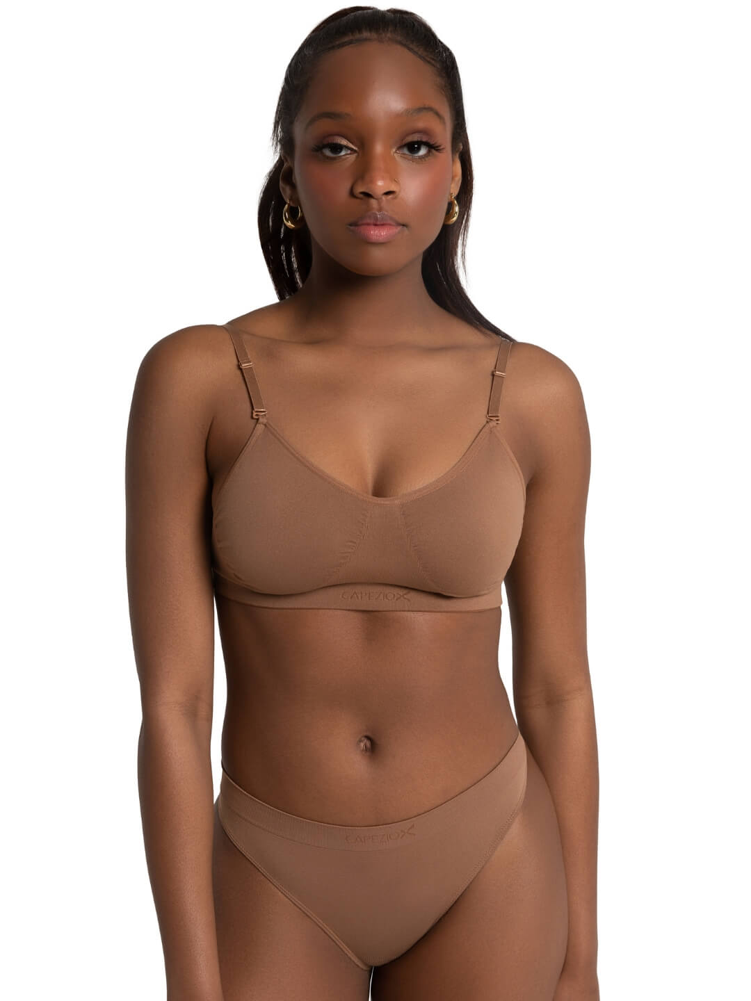 Capezio Over & Unders Clear Back Bra