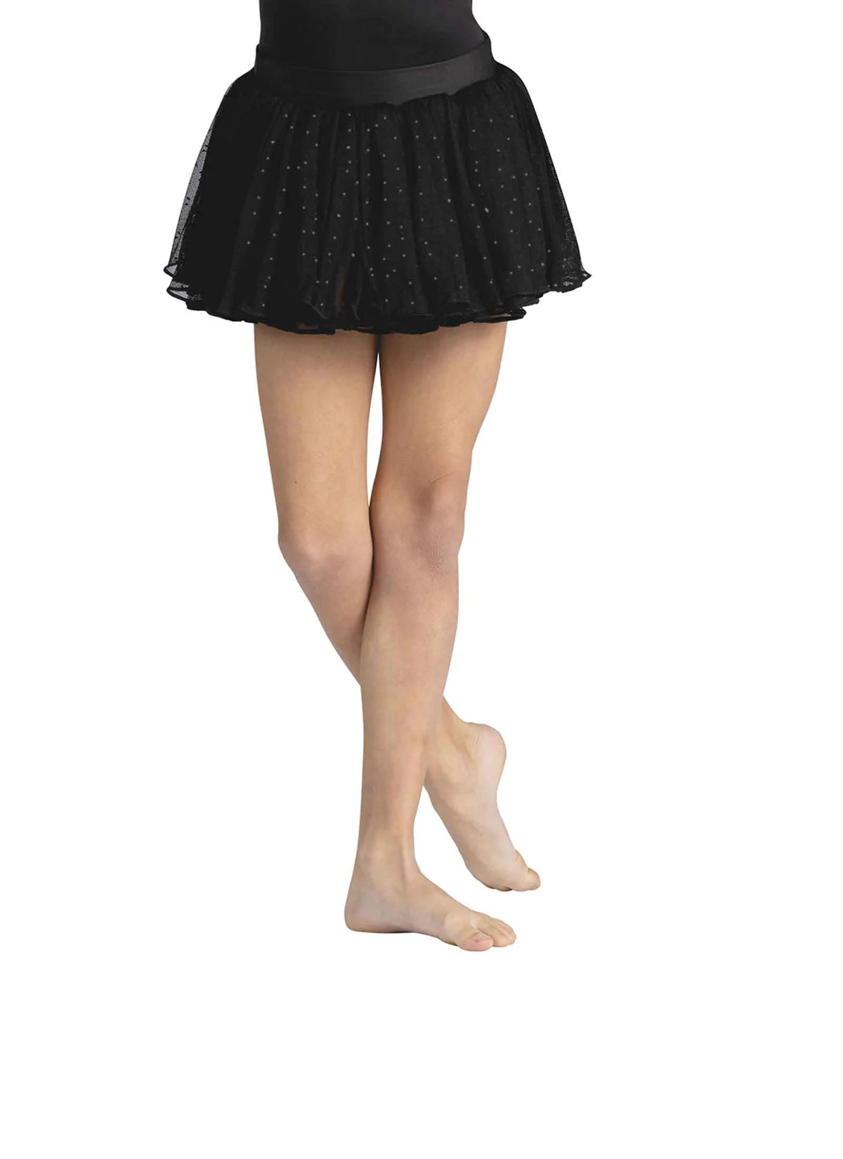 DanzNMotion Kids Carmen Triple Tier Polka Dot Skirt