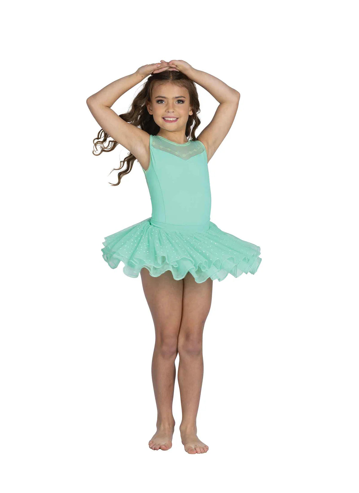 DanzNMotion Kids Carmen Triple Tier Polka Dot Skirt