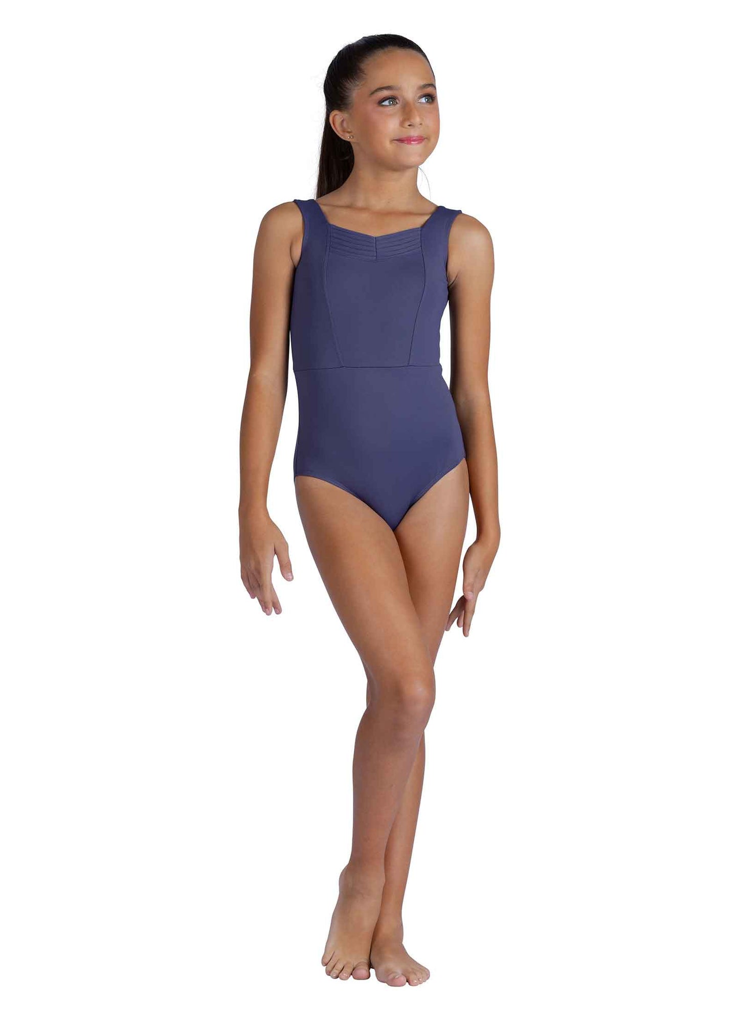DanznMotion Kids Reese Pleated Tank Leotard