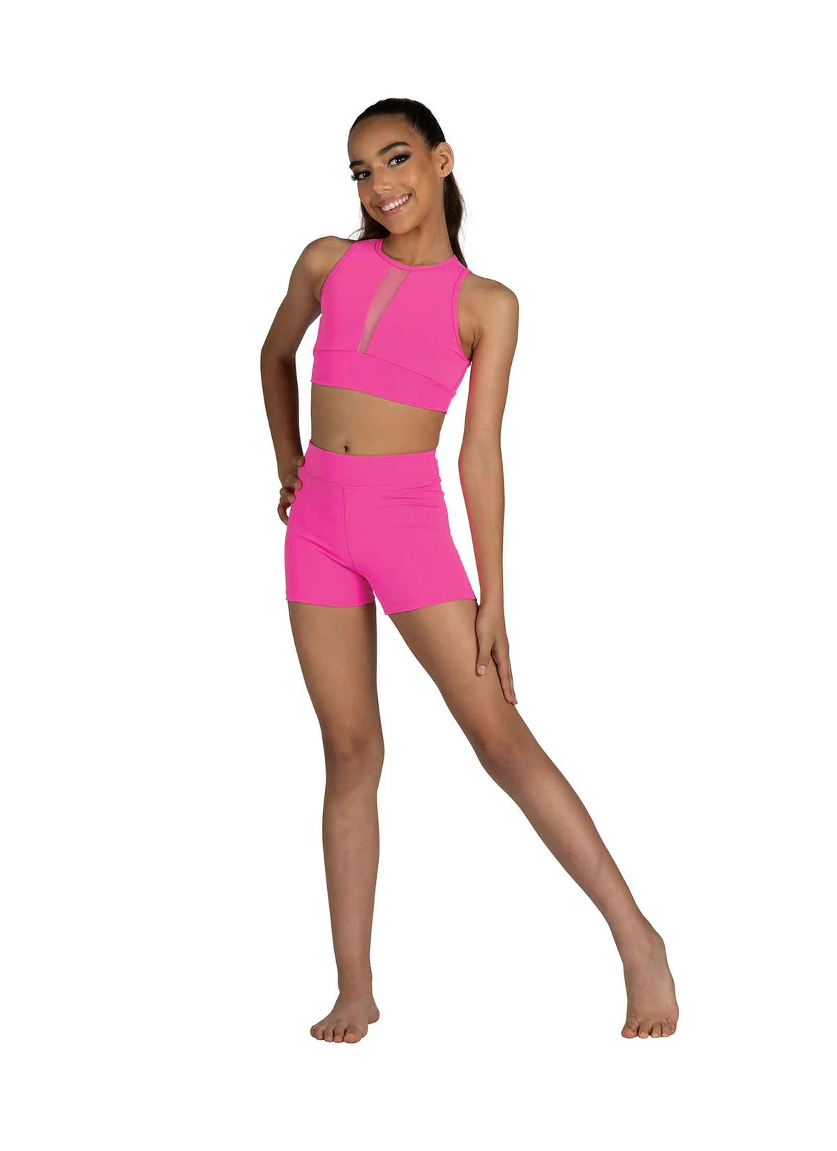 DanznMotion Kids High Waisted Booty Shorts