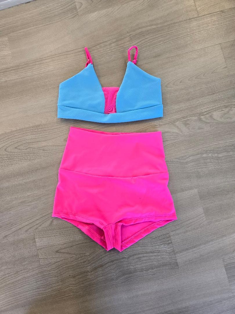 So Kali Triangle Bra Top w/ Mesh Insert