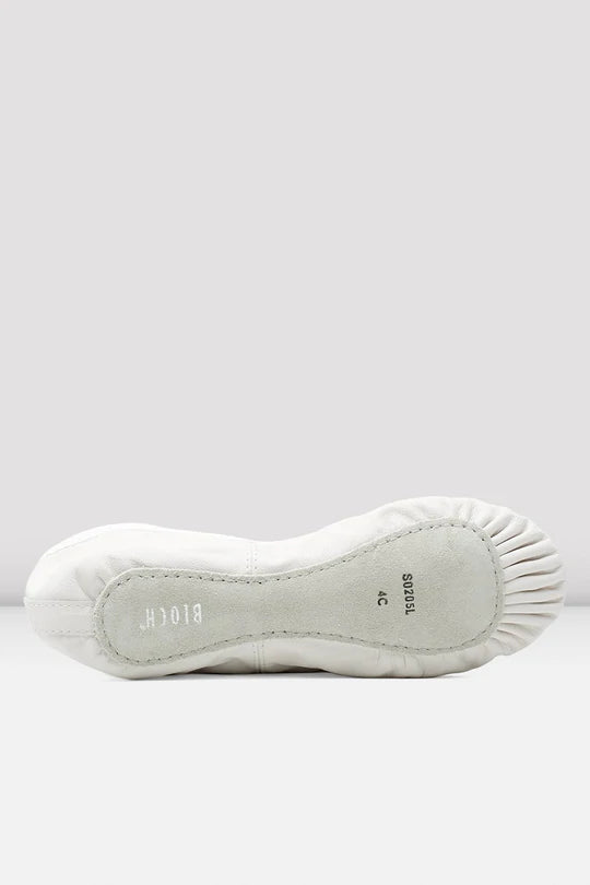 Bloch Dansoft Leather Full Sole Ballet Shoe White