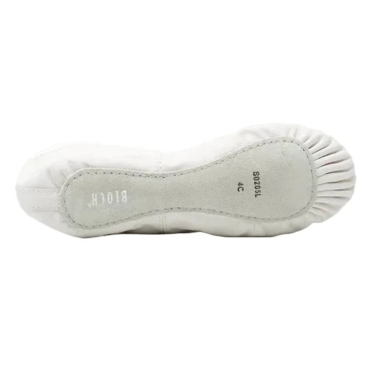 Bloch Dansoft Leather Full Sole Ballet Shoe White
