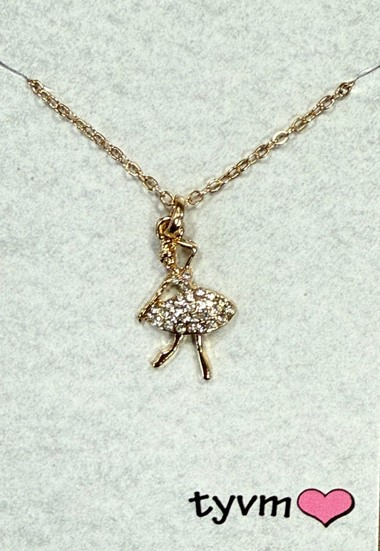 TYVM Crystal Ballerina Necklace