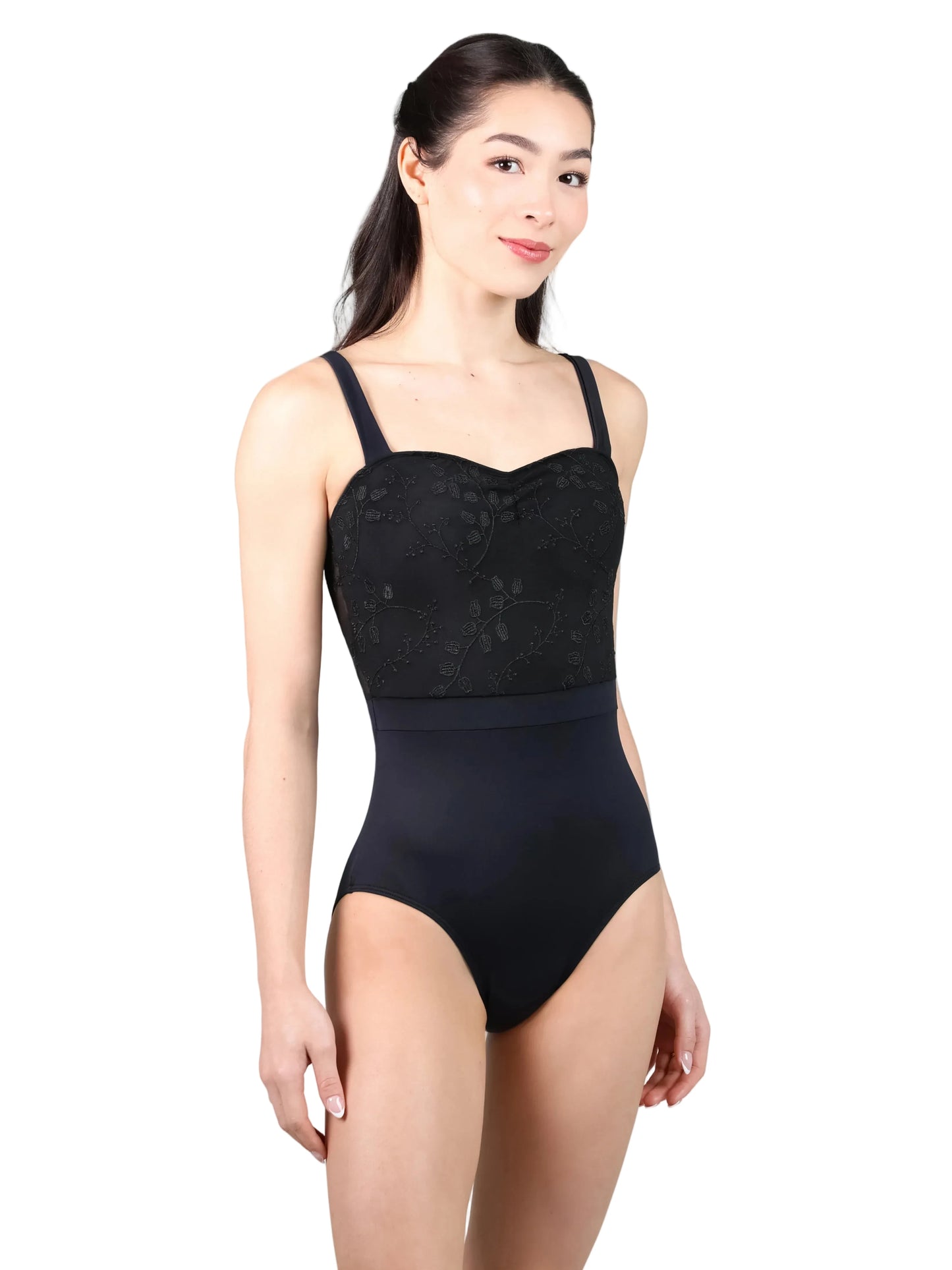 Suffolk Lily of the Valley Pinch Front Thick Strap Leotard