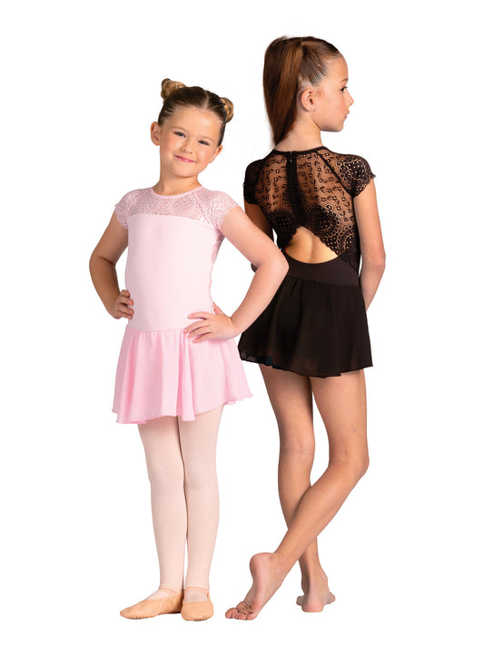 DanzNMotion kids Audrienne Cap Sleeve Dress