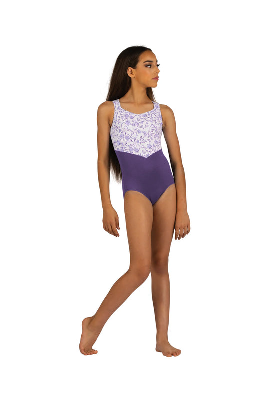 DanzNMotion Kids Floral Tank Leotard