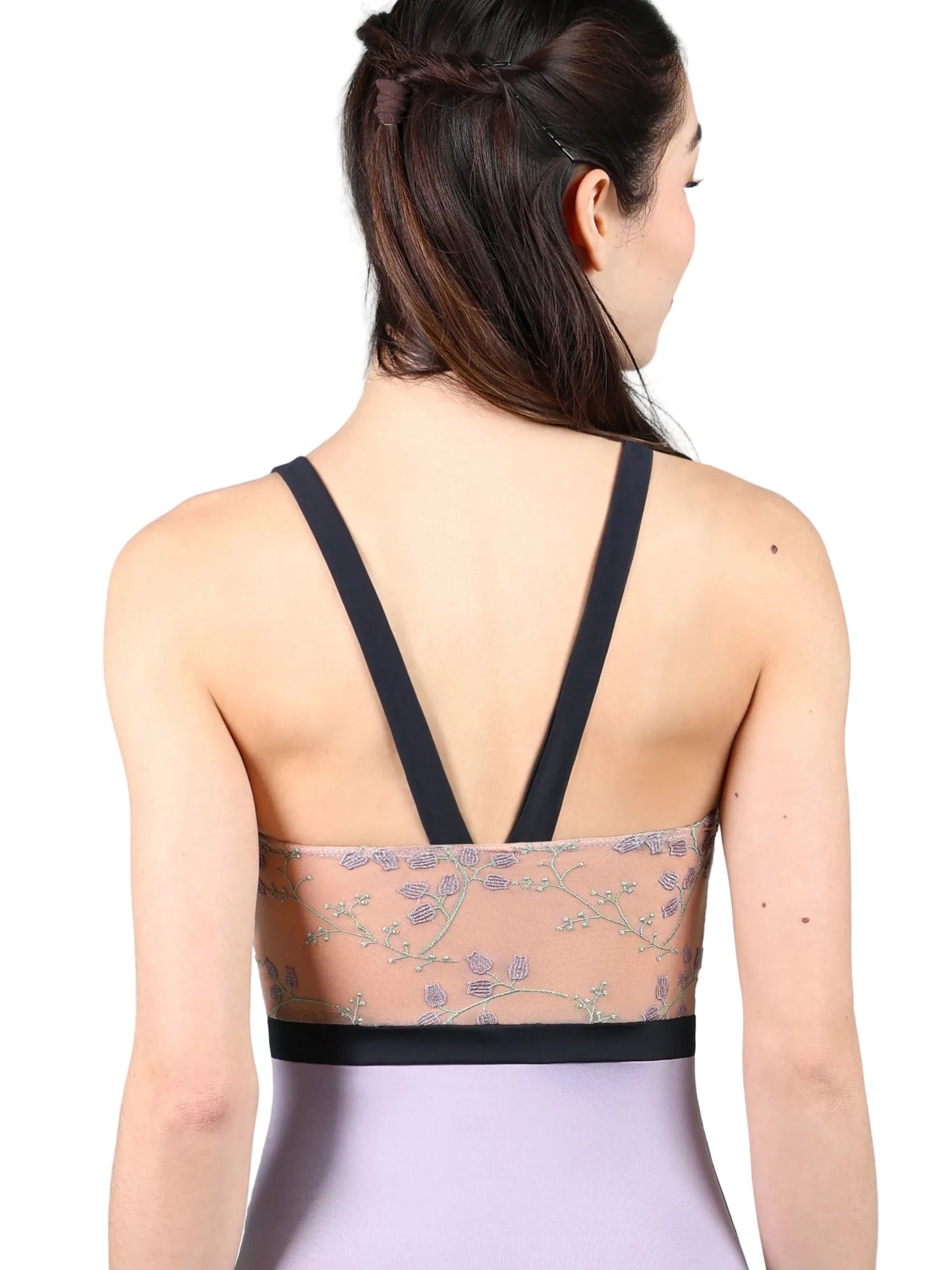 Suffolk Lily of the Valley Pinch Front Thick Strap Leotard