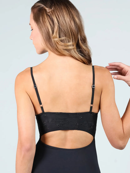 Suffolk Parisian Macaron Embroidered Camisole Leotard