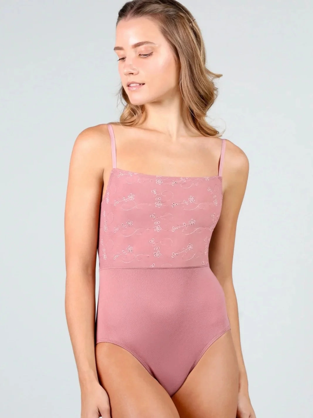 Suffolk Parisian Macaron Embroidered Camisole Leotard