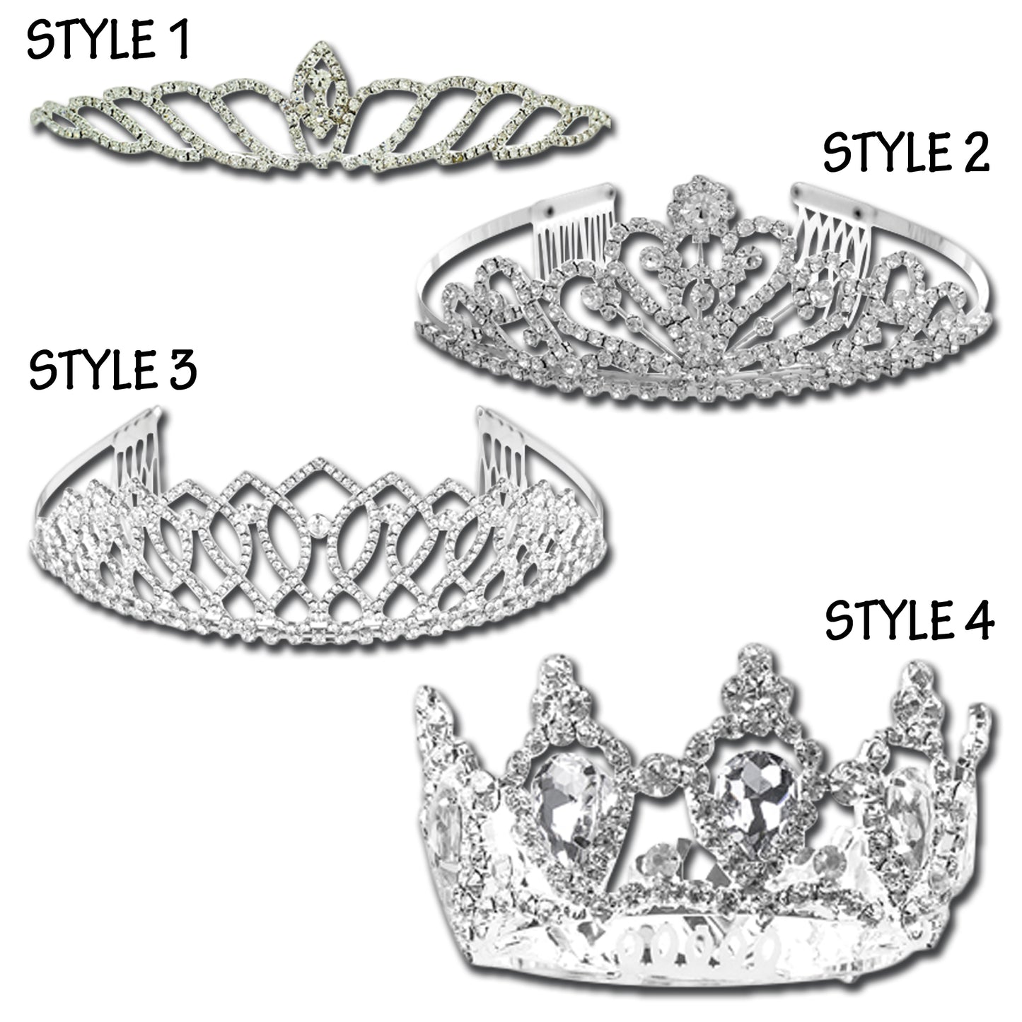 TYVM Crystal Tiaras and Crown