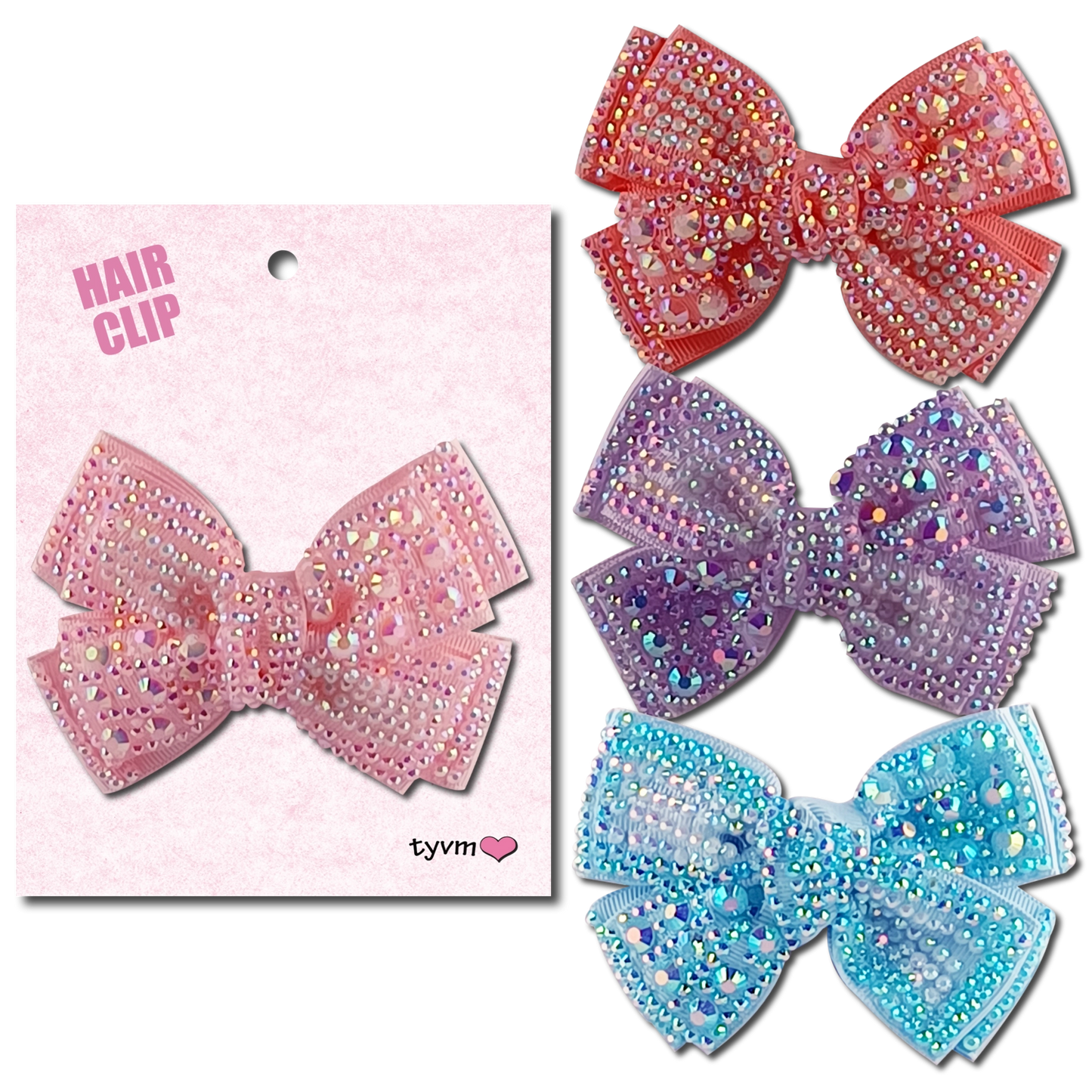 TYVM Crystallized Hair Bows