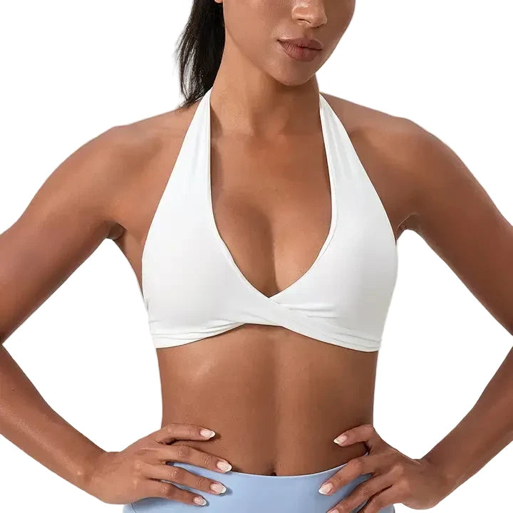 Rosa Clothing Adult Deep V Neck Halter Sports Bra