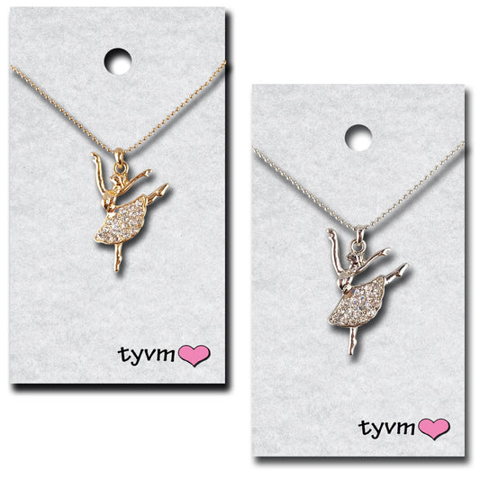 TYVM Crystal Ballerina Necklace
