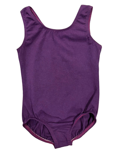 Girls MotionWear Plum Cotton Leotard