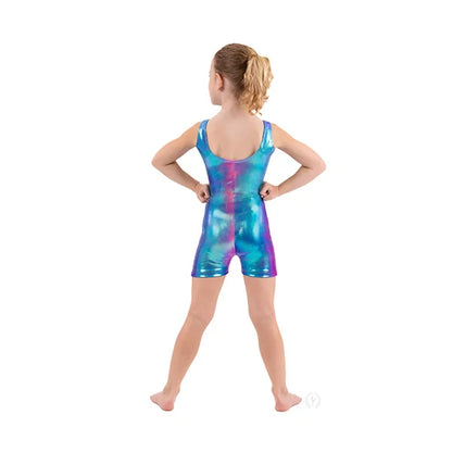 Eurotard Child Iridescent Splash Biketard Leo