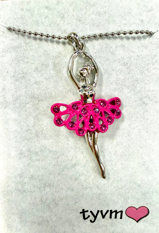 TYVM Enamel Ballerina Necklace