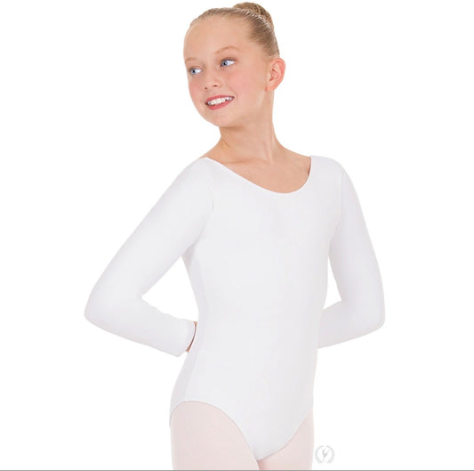 Eurotard Girls Microfiber Long Sleeve Leotard
