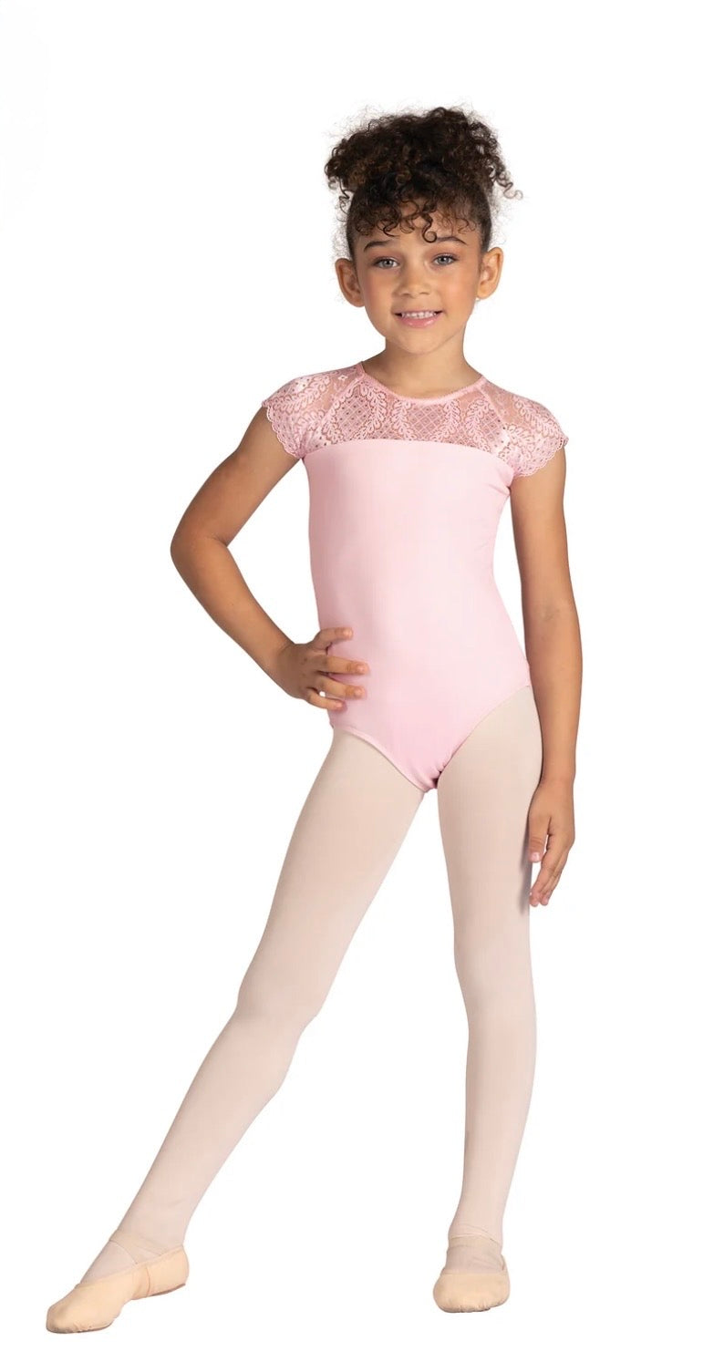 DanzNMotion Kids Audra Cap Sleeve Leotard