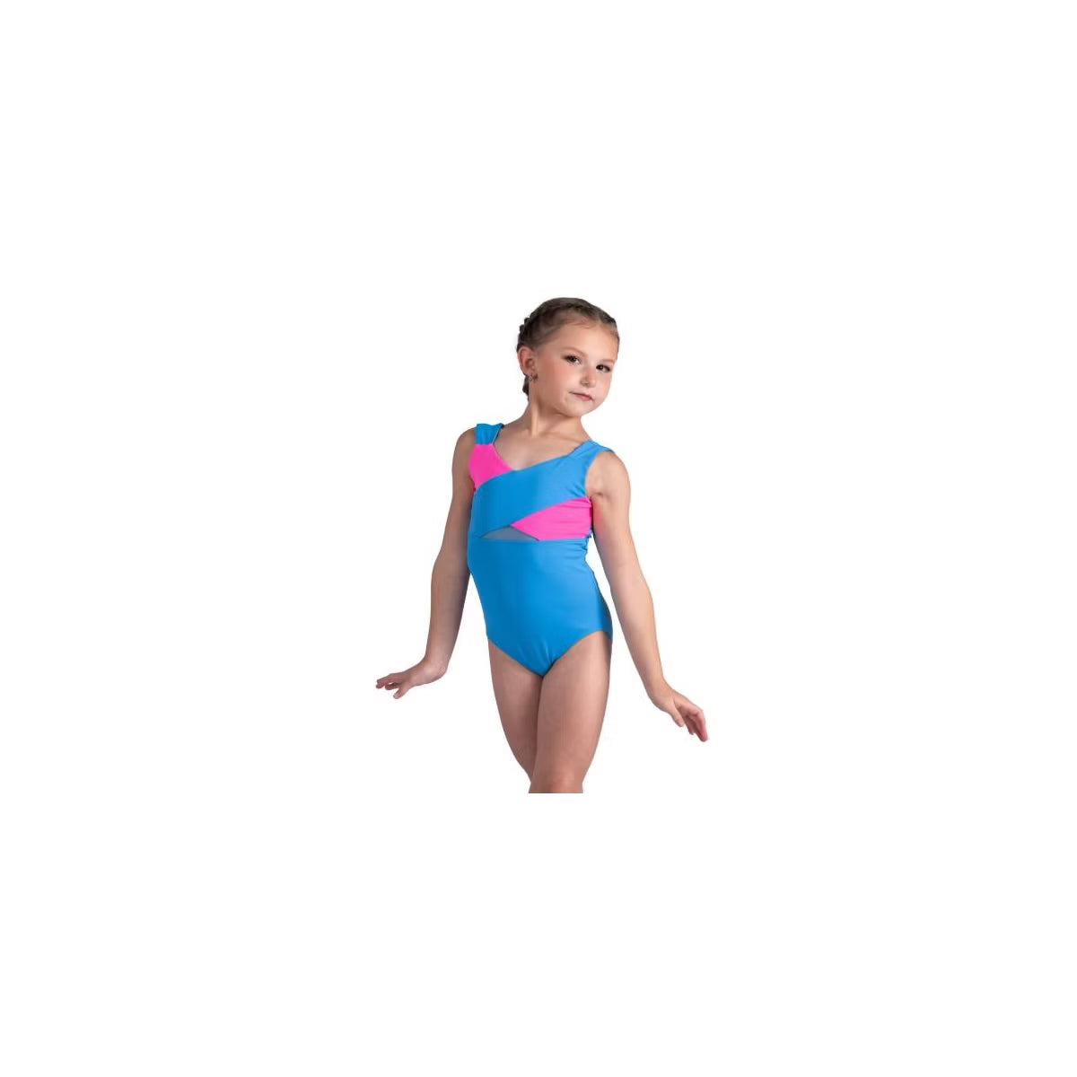 DanznMotion Kids Two-Tone Crossover Leotard