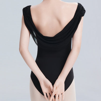 Women's Mesh Cowl Neck Leotard