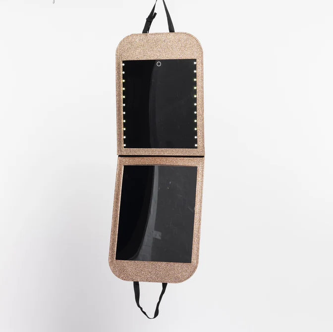 Glam R Gear Double Folding LED Mirror
