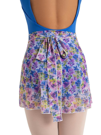 Capezio Childrens Printed Mesh Wrap Skirt