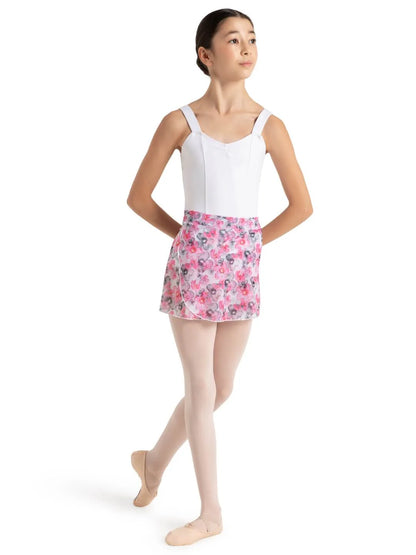 Capezio Childrens Printed Mesh Wrap Skirt