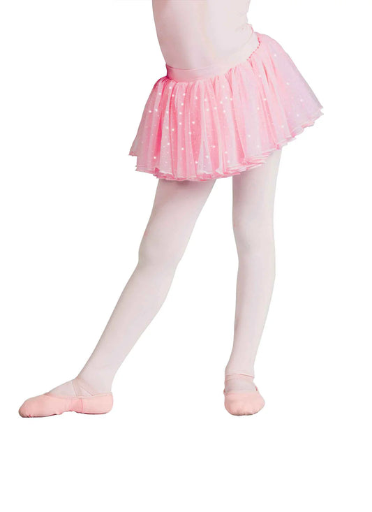 DanzNMotion Kids Carmen Triple Tier Polka Dot Skirt