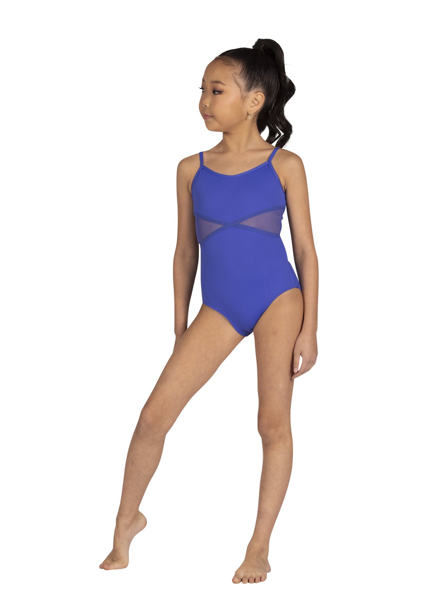 DanzNMotion Alexis Camisole w/ Mesh Insert Children's Leotard