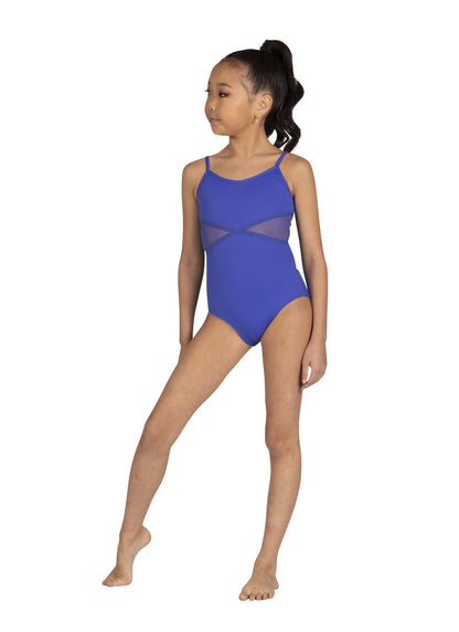 DanzNMotion Alexis Camisole w/ Mesh Insert Children's Leotard