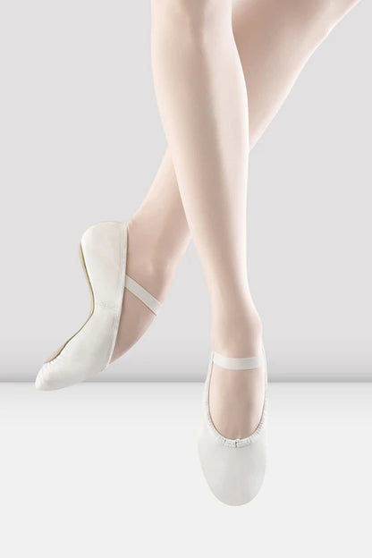 Bloch Dansoft Leather Full Sole Ballet Shoe White