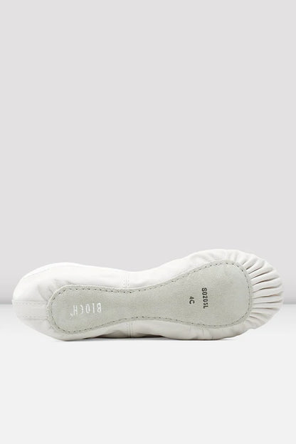 Bloch Dansoft Leather Full Sole Ballet Shoe White