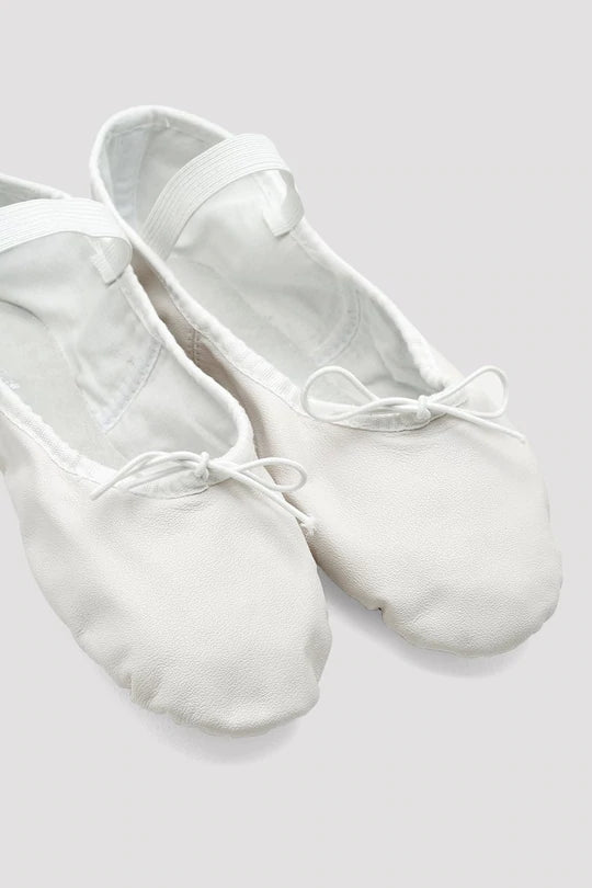 Bloch Dansoft Leather Full Sole Ballet Shoe White